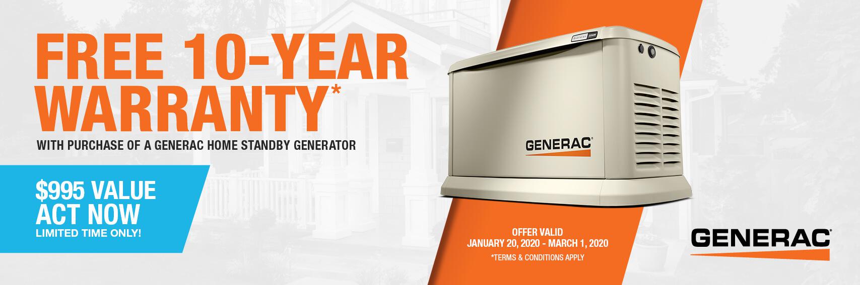 Homestandby Generator Deal | Warranty Offer | Generac Dealer | Yantic, CT